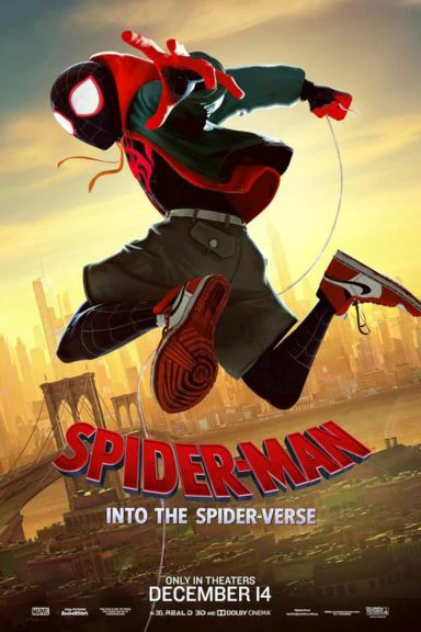 Poster of Spiderman into the Spiderverse